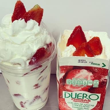 Fresas con Crema Congeladas