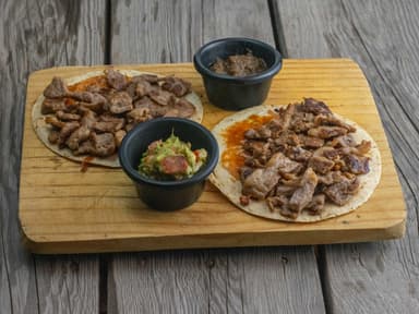 Tacos en Costra de Queso