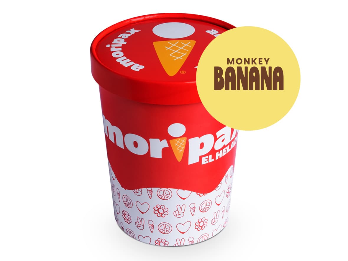 Bote Helado Monkey Banana Amoripax 950 Ml