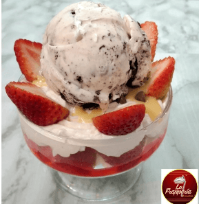 Fresa con Crema y Helado