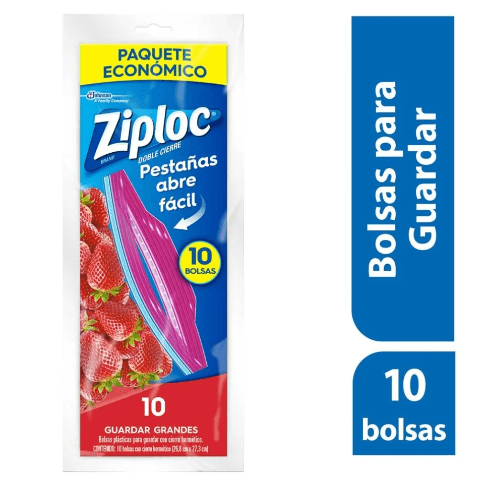 Bsa Ziploc Guardar Gde X10 Un