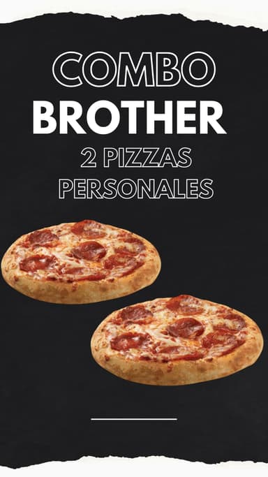 2 Pizzas Personales Clasicas de 22 Cm C/U
