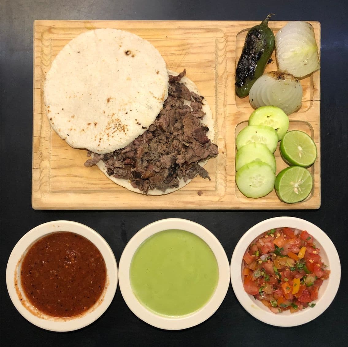 2 Tacos de Asada de Maíz