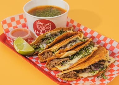 Bandeja Chaparra (4 Tacos y Caldito)