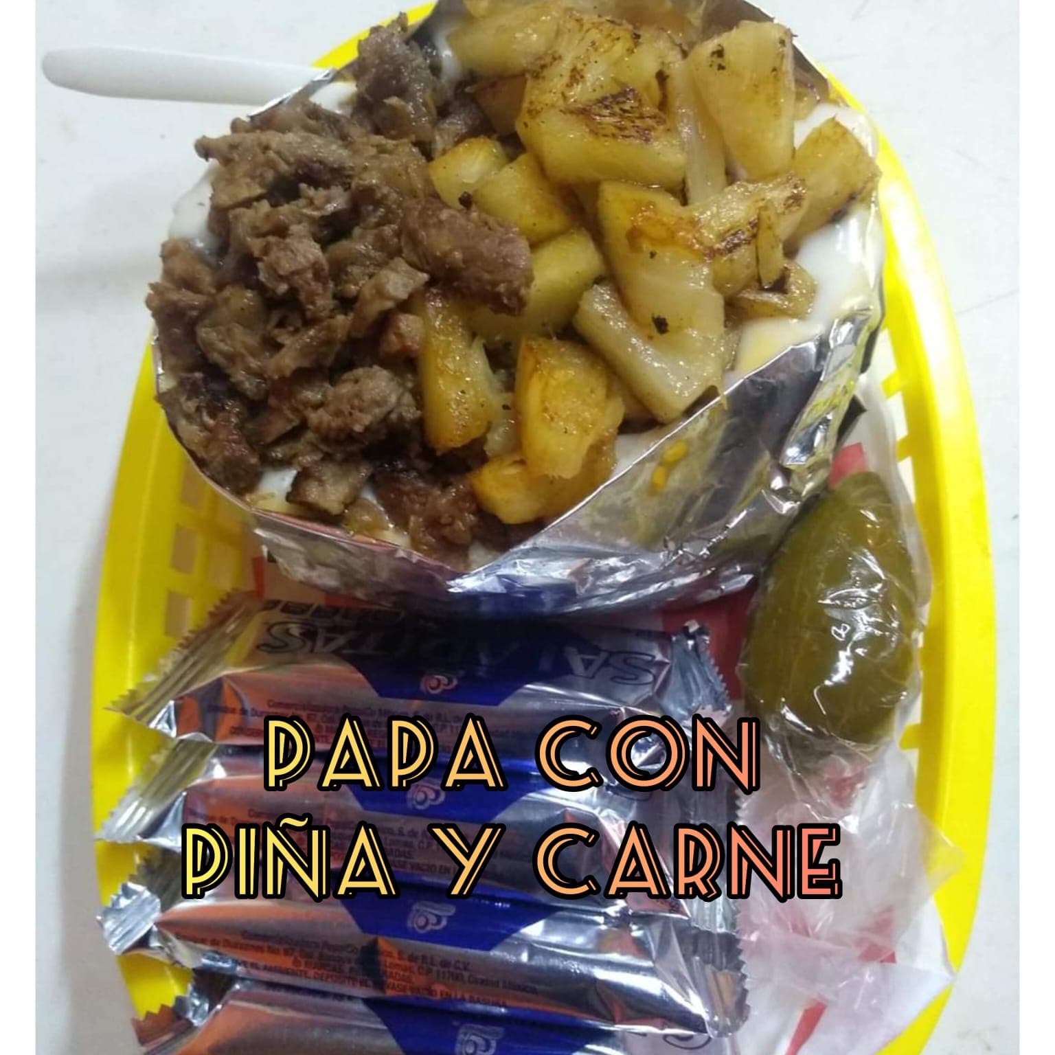 Papa Asada con Trompo