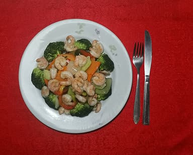 41A - Camarón Grande Sudado con Verduras