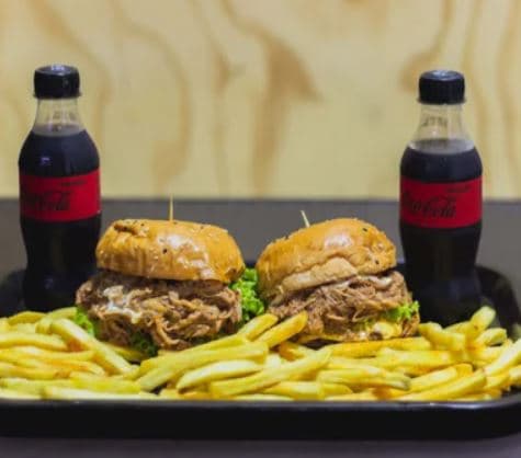 2 Combos Hamburguesa Cerdo BBQ