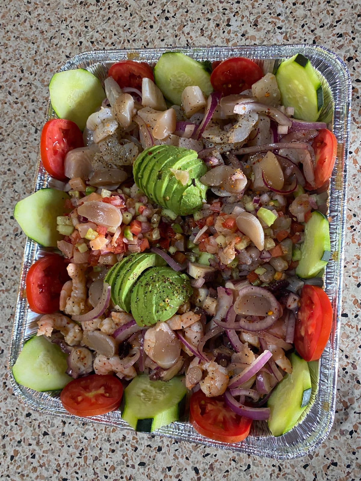 1/2 Orden de Ceviche de Camarón Cocido