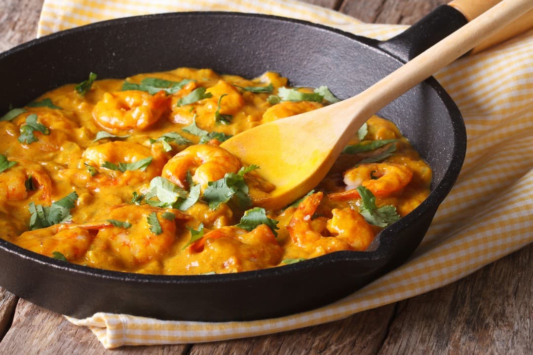 Camarón en Salsa Curry