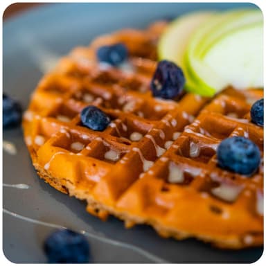 Waffles frutos rojos