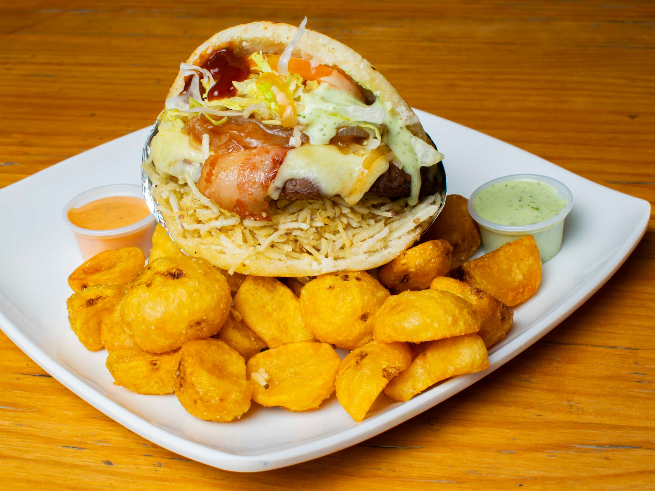 Arepa Burger de La Casa
