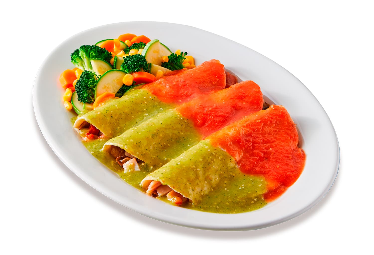 Enchiladas Campesinas (3 Piezas) (415 Kcal)