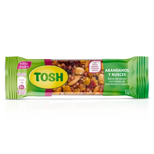 Barra Cereal Tosh Arándanos y Nueces 32 g