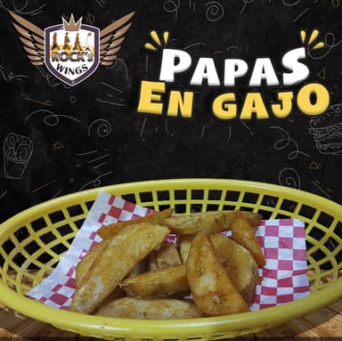 Papas en gajo naturales
