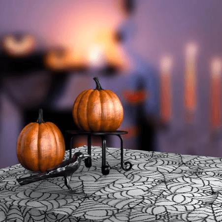 Mantel Color Negro Decorativo