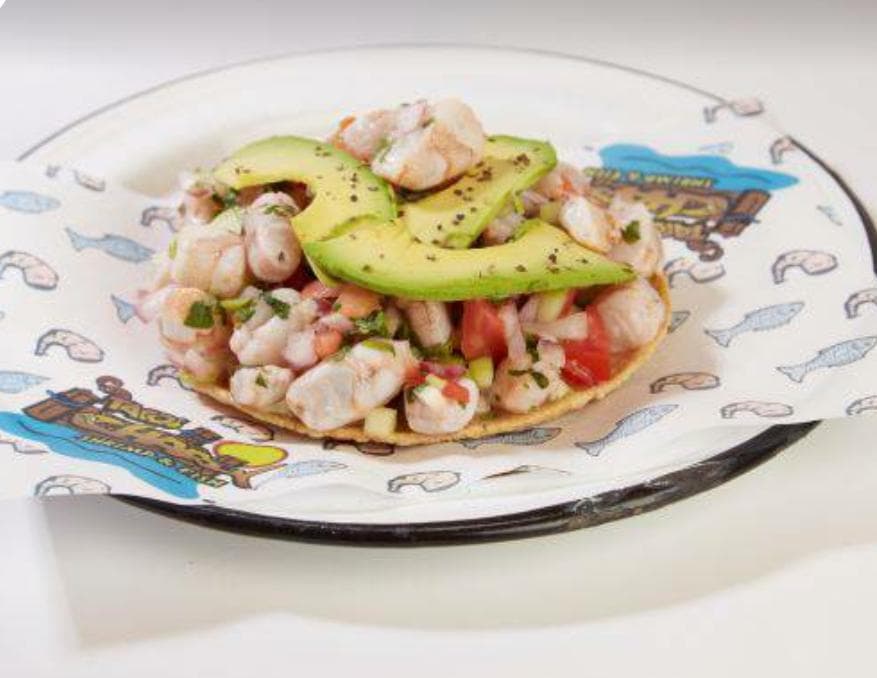 Tostada de Ceviche de Camarón