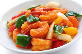 Camarones en Salsa Agridulce
