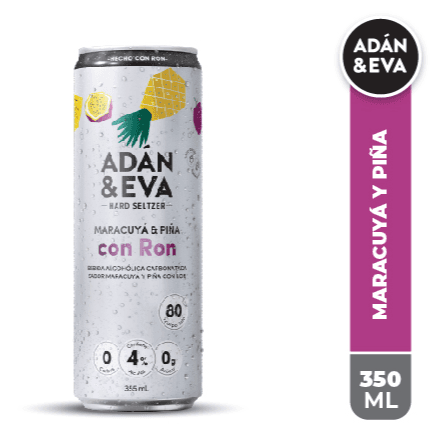 Adán & Eva Maracuyá Piña Con Ron Lata 355 ml 7830