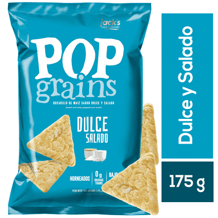 Snack Pop Grains Jacks Dulce Salado Bolsa 175 g
