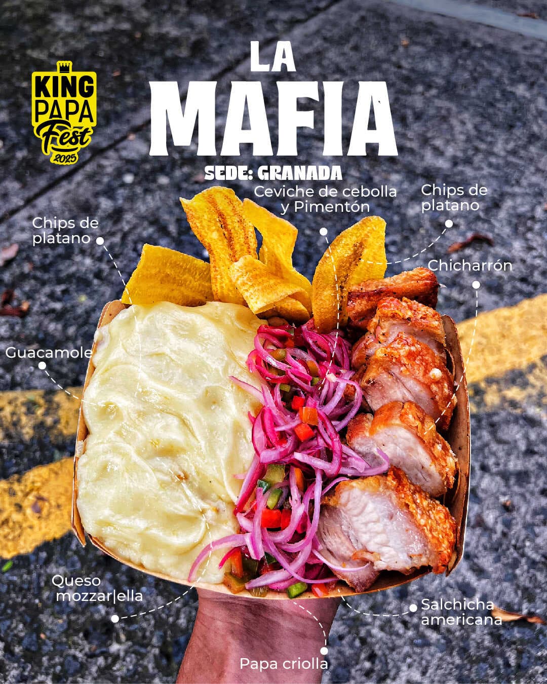 Combo La Mafia + 2 bebidas 250ml 👑🟡⚫