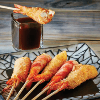 Brocheta de Camarón con Queso