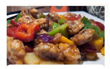 Carne de Cerdo en Salsa Agridulce