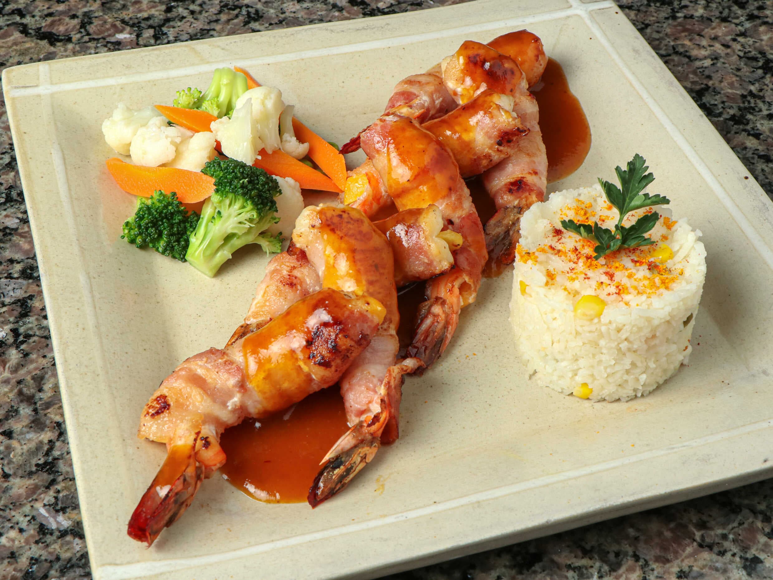 Camarones en Salsa de Mango