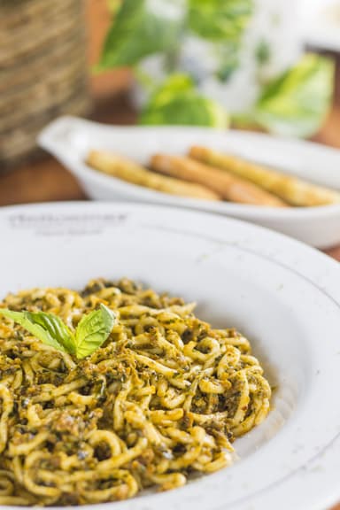 Spaghetti Pesto Rojo