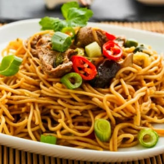 Fideos Chinos con Verdura
