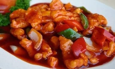Pollo en Trocitos en Salsa agridulce
