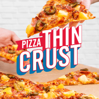 Pizza Thin Crust Favoritas Mediana