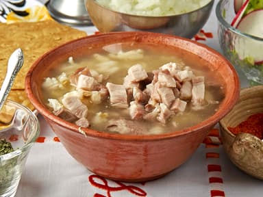 Medio Litro de Pozole de Cerdo de Carne de Cabeza
