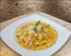 Fetuccini con Langostinos