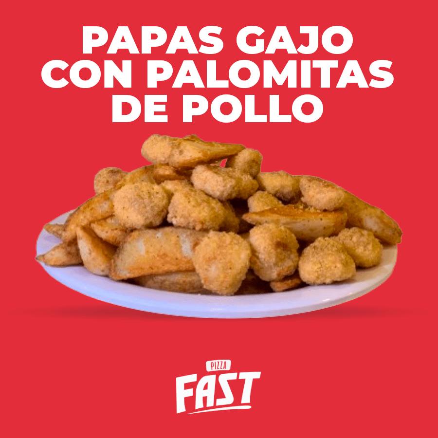 Papas Gajo con Palomitas de Pollo