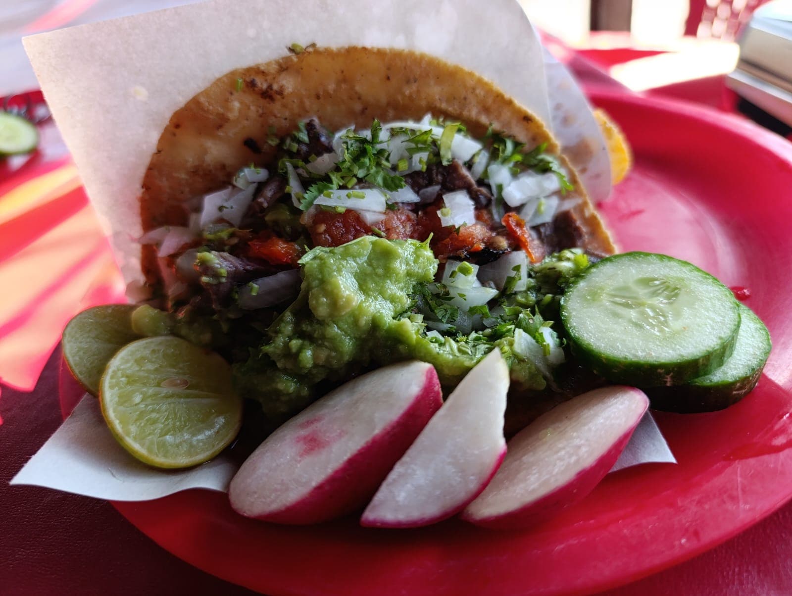 Taco de Asada en Maíz