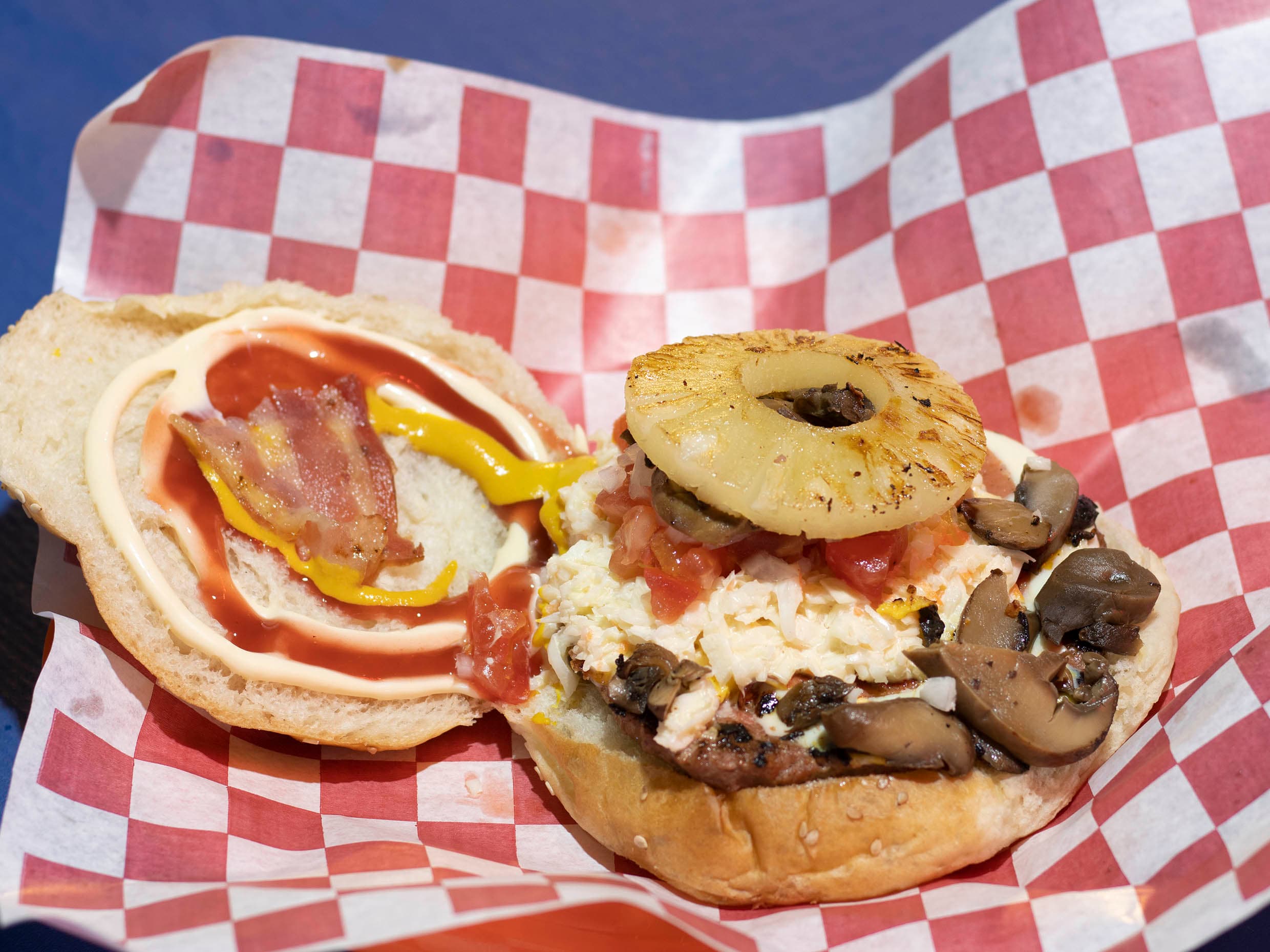 Combo hamburguesa hawaiana