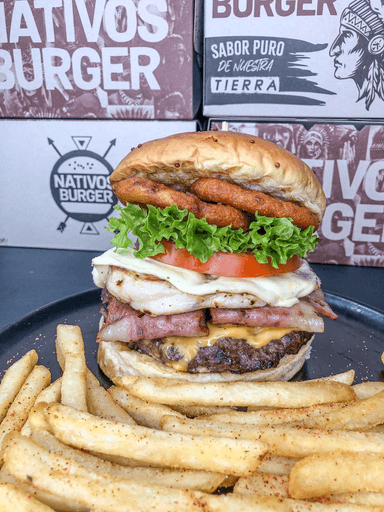Hamburguesa TRIDENTE + PAPA A LA FRANCESA
