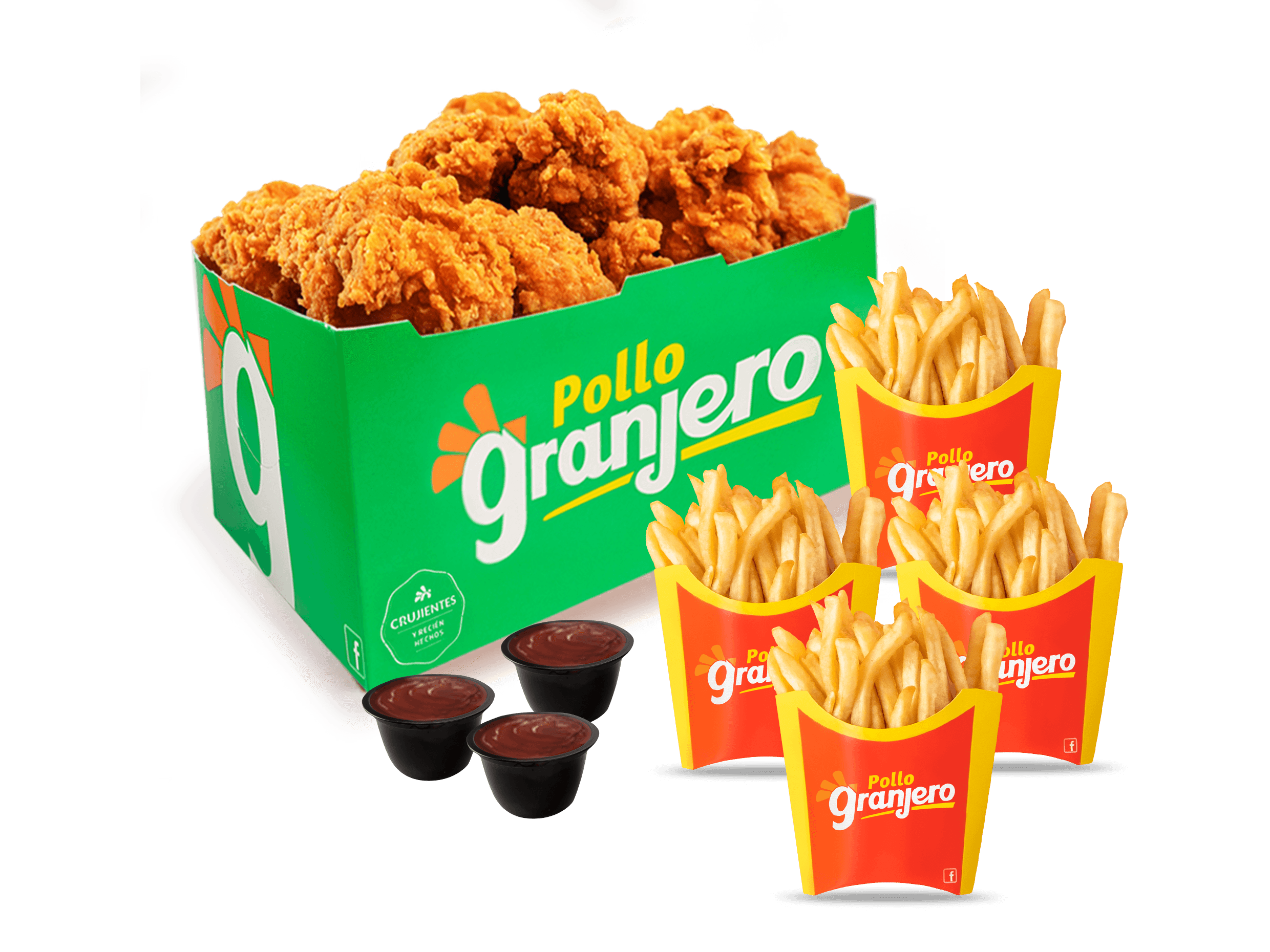 Banquete 20 Granjeritos + 4 PapaPequeñas + 3 salsa