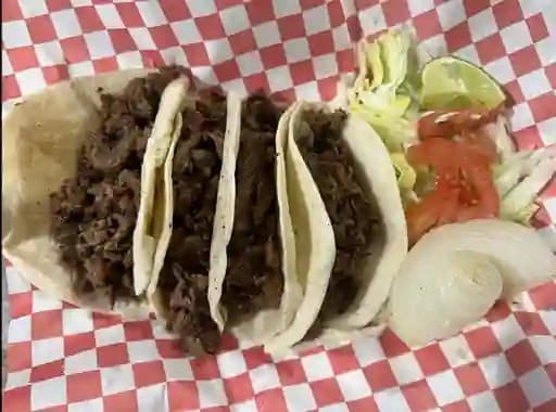 Taco Carne Asada Tortilla Maiz Blanca