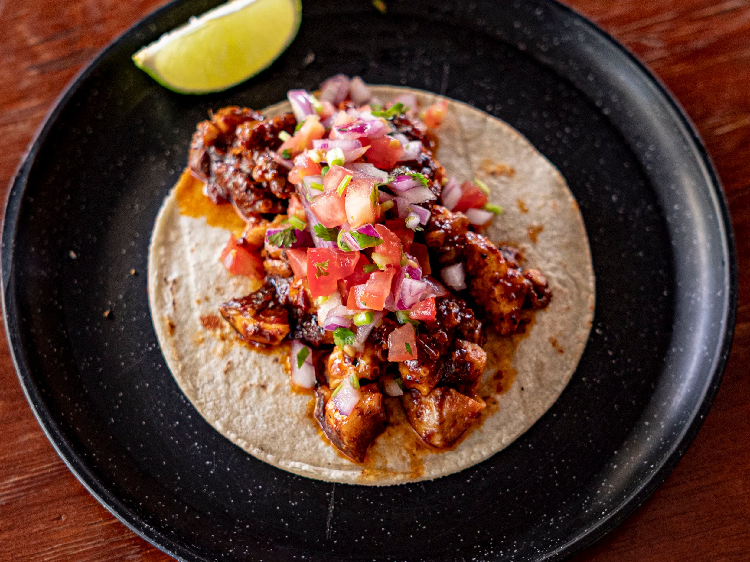 Taco de Pulpo a la Diabla