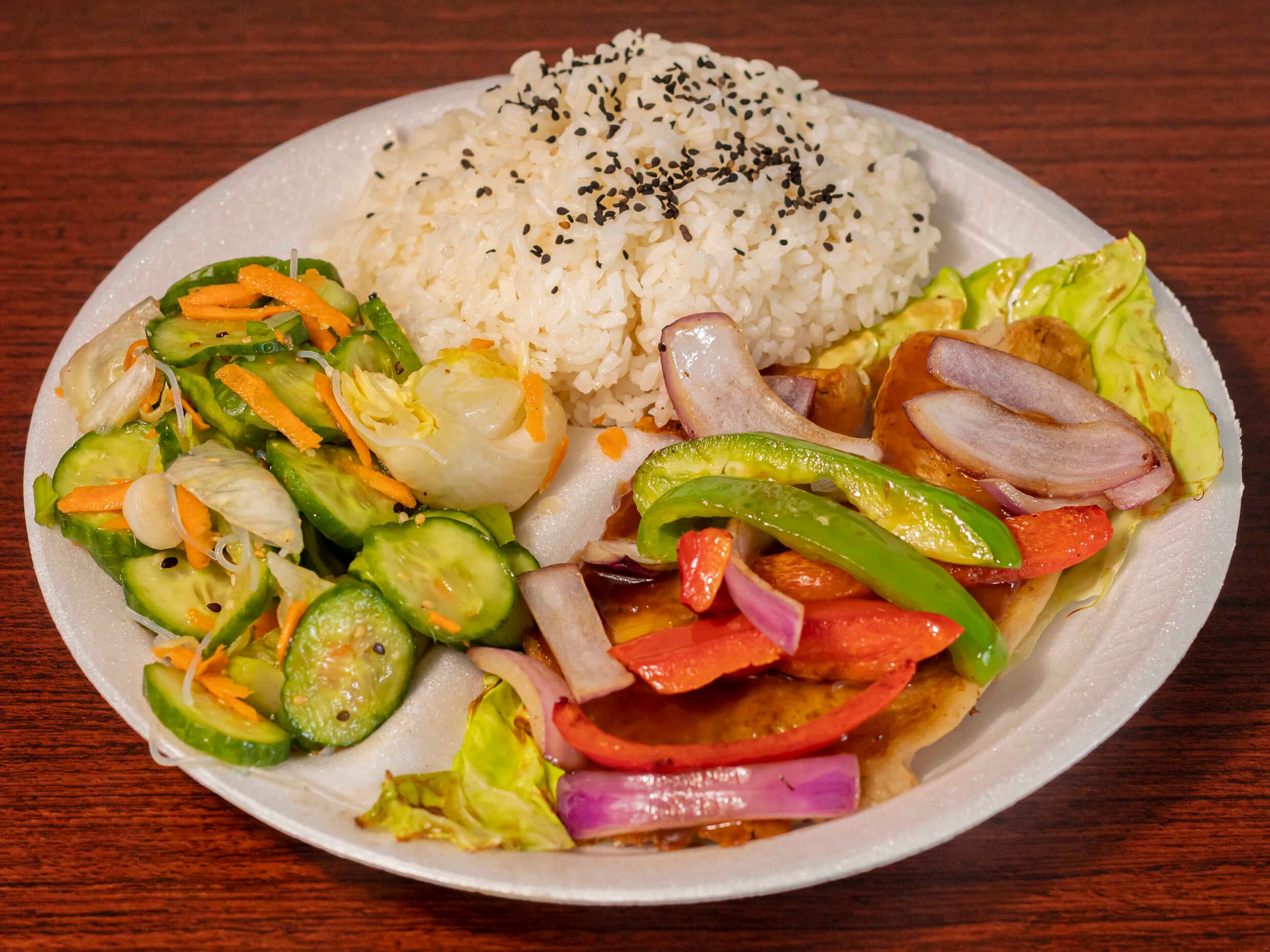 Combo Teriyaki de Pescado y Bebida