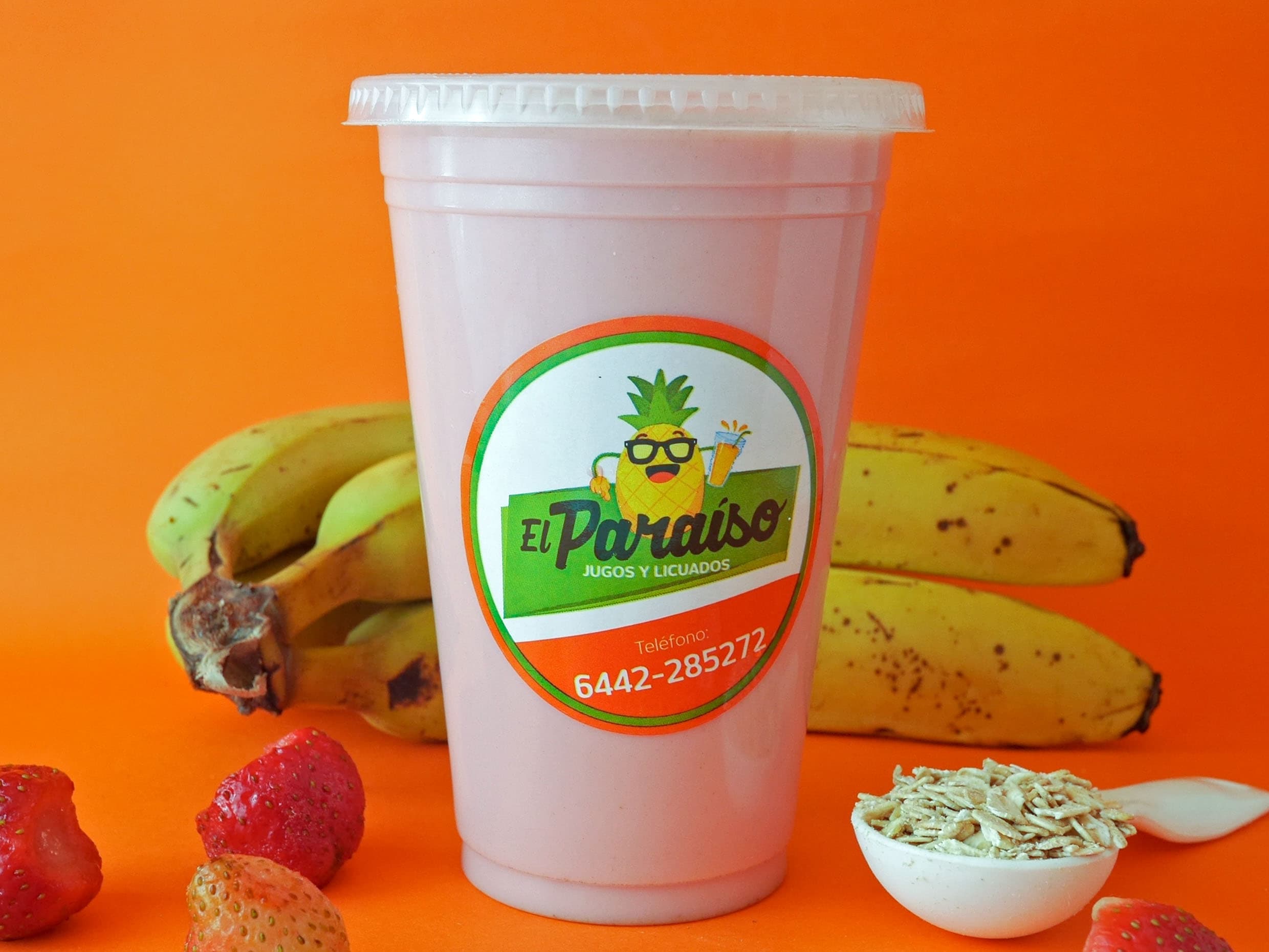 Licuado Plátano, Fresa Y Avena