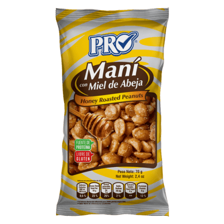 Maní Pro Honey Roasted Bolsa 70 g