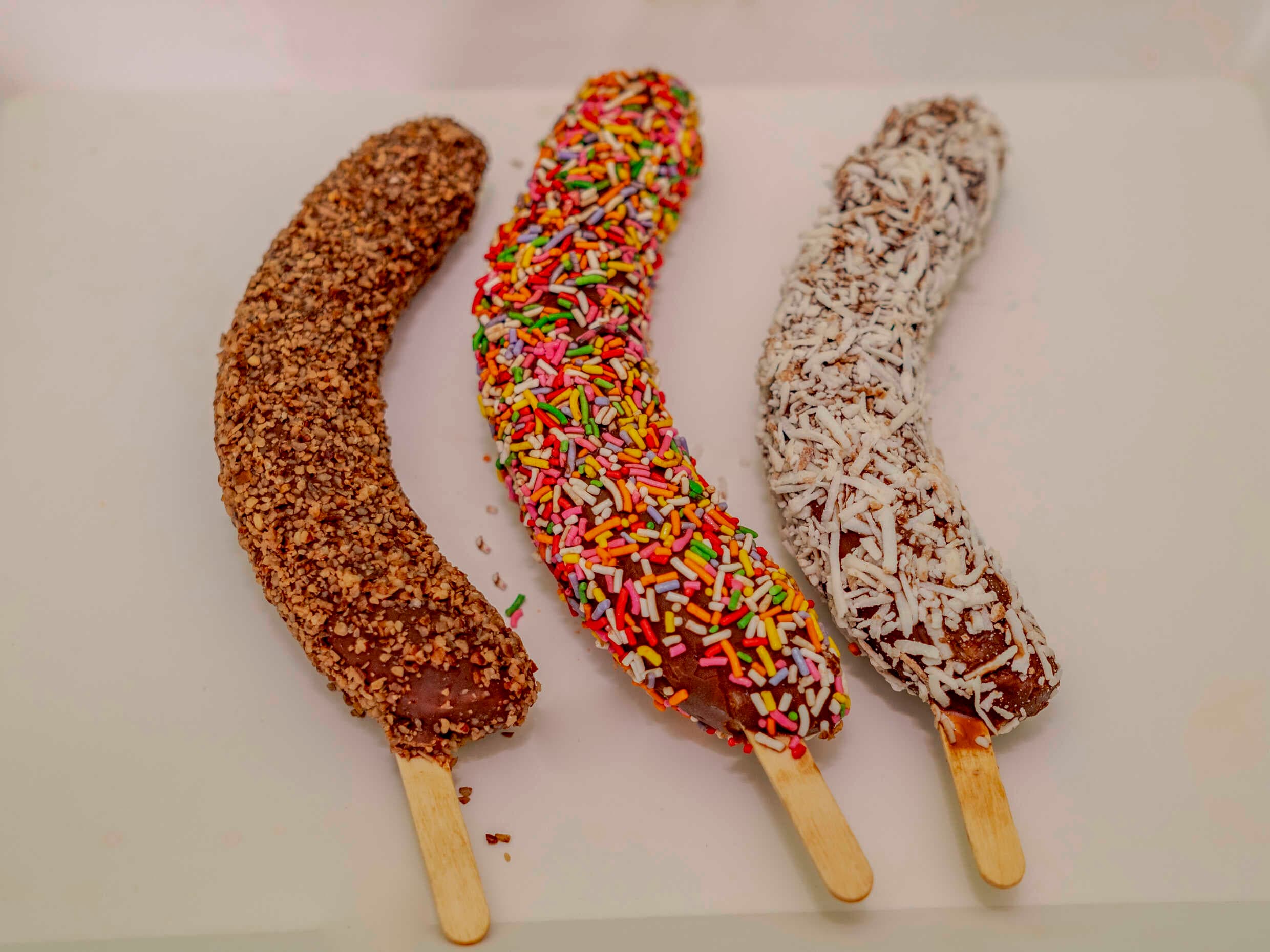 Chocobana con chispitas de colores