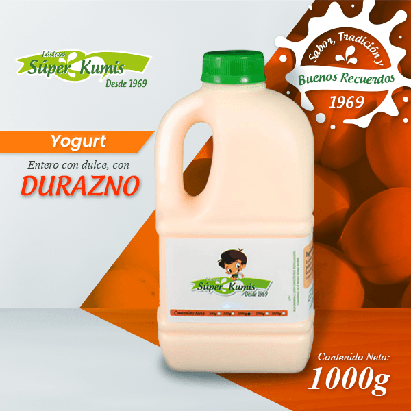 Yogurt 1000 g Durazno