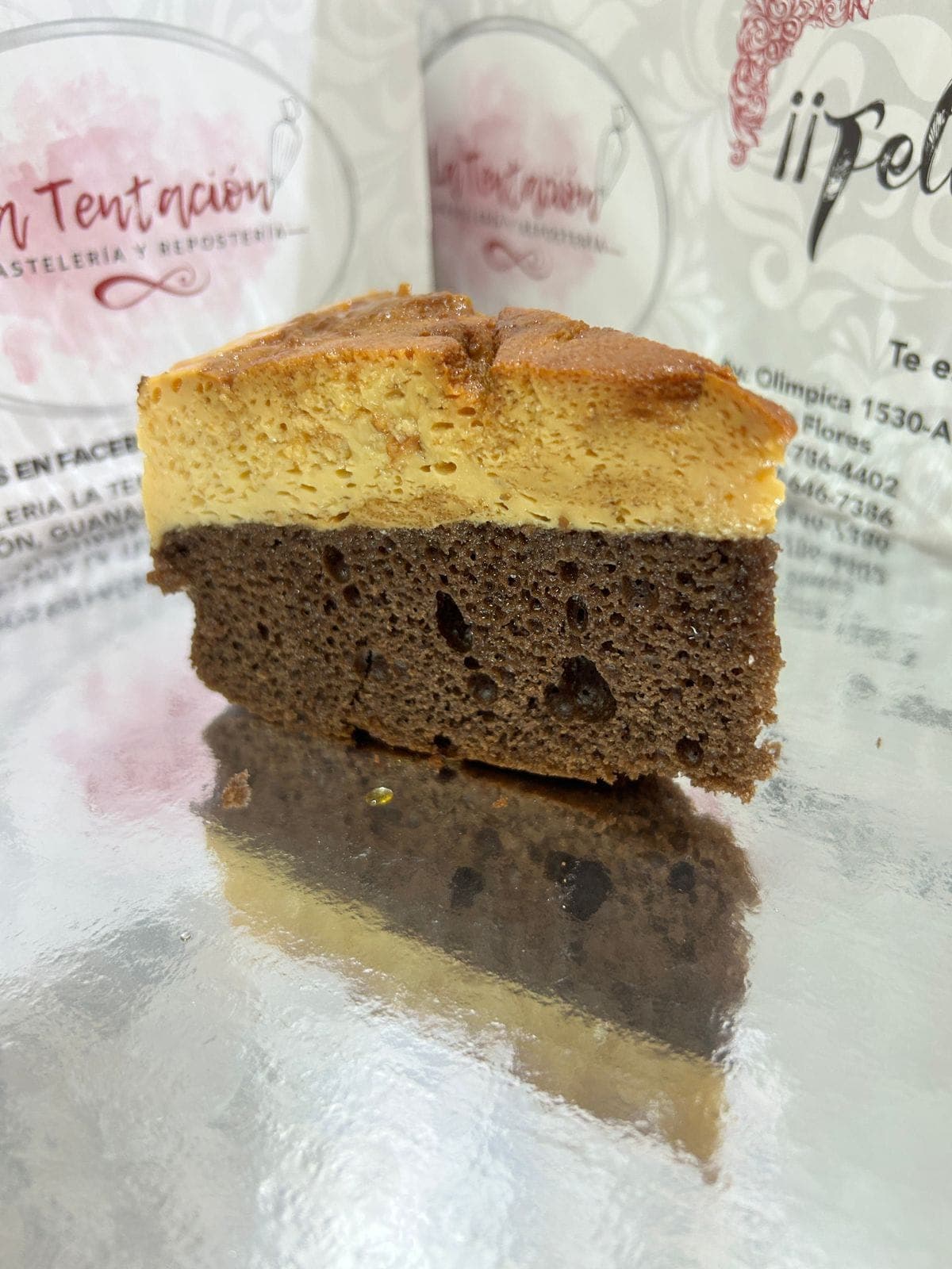 Rebanada de Chocoflan