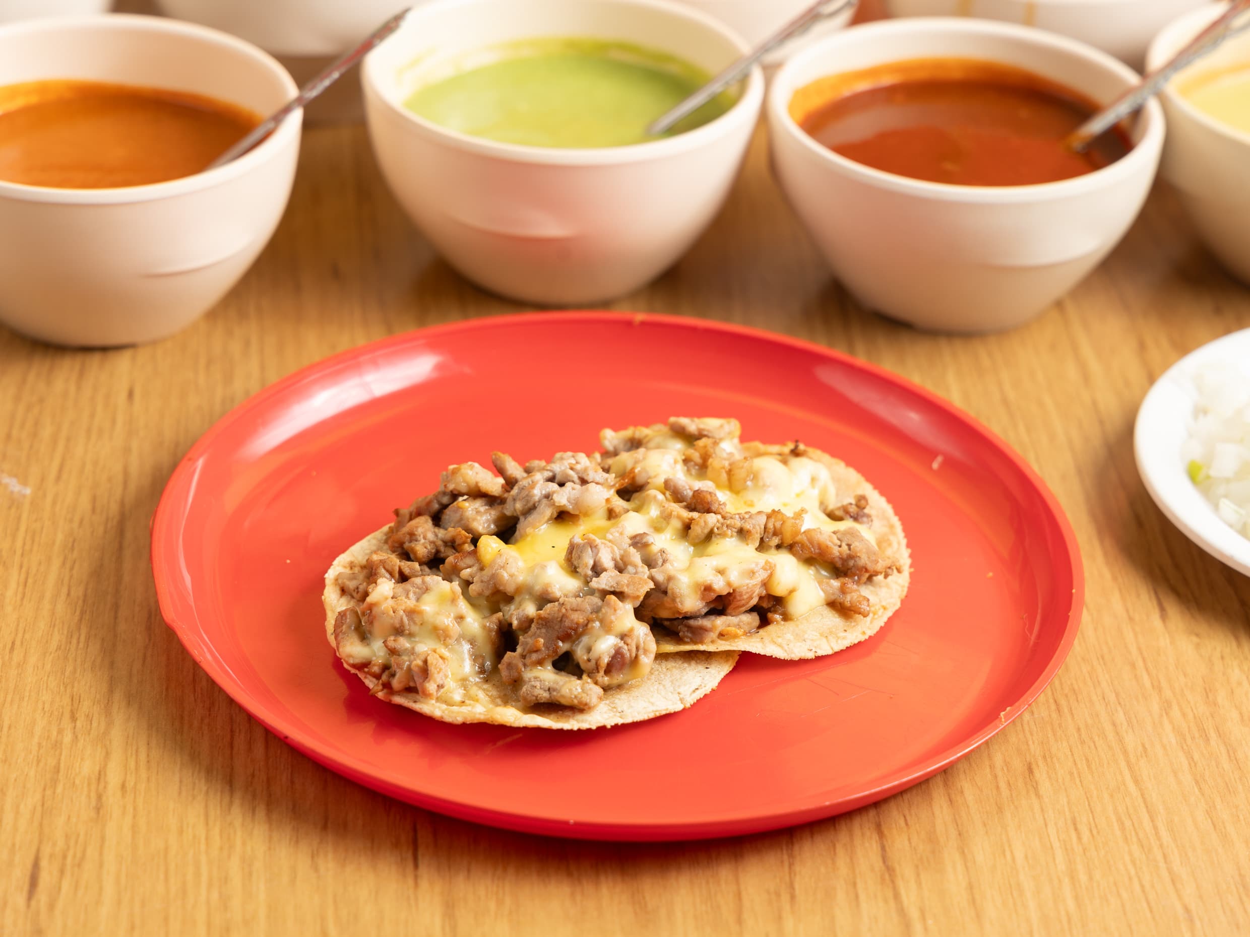 Taco Bistec Queso Maíz