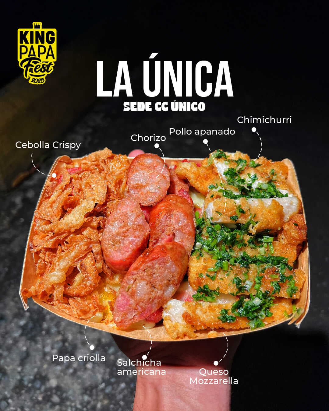 Combo La Unica + 2 bebidas 250ml 👑🟡⚫