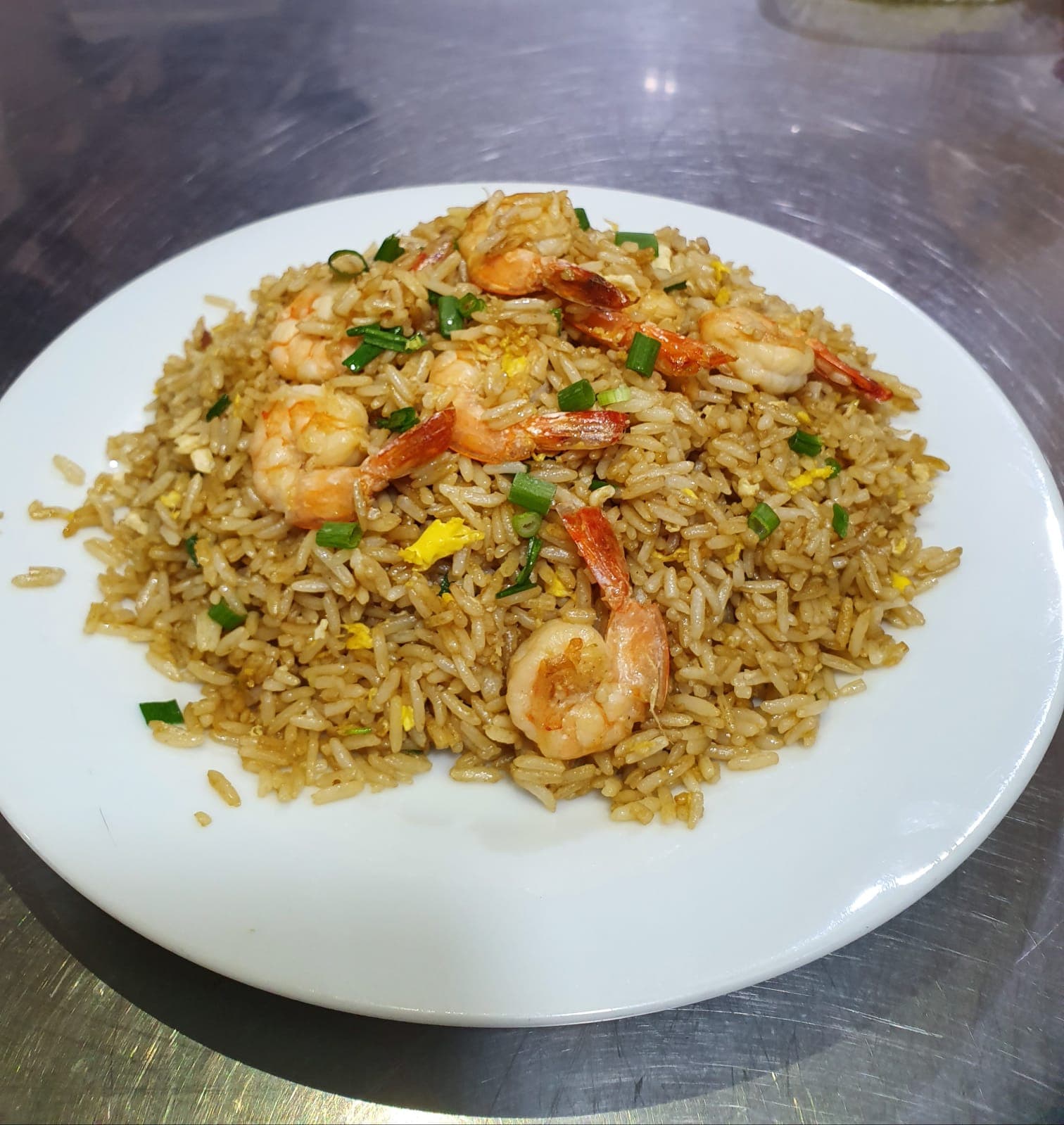 Chaufa con Langostinos