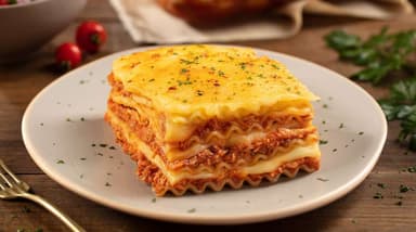 Lasaña de Carne + Agua de Manzana